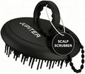 Jupiter Scalp Exfoliator - Scalp Massager Tool for Wet & Dry Hair - Ergonomic Detangler Brush - Dandruff Comb & Scrub to Remove Dandruff & Buildup and Support Circulation - Black by Jupiter