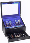 4 Watch Winder and 6 Storage with Jewelry Drawer by JTTechnology