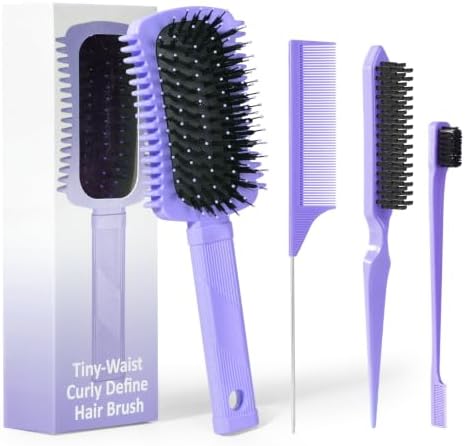 Curl Defining Brush, Volume Curly Hair Brush Products for Effortlessly Detangling Combing and Styling Women's Curls, Waves & Coils, Hair Tools to Reduce Pulling by Unknown