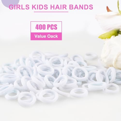 TVINLIK 400 PCS Baby Hair Ties – No Damage Elastic Ponytail Holders - Image 5