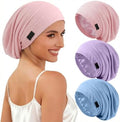 DEMAZALO 3Pcs Silk Satin Bonnet for Sleeping Hair Bonnet for Women Men by Demazalodirect