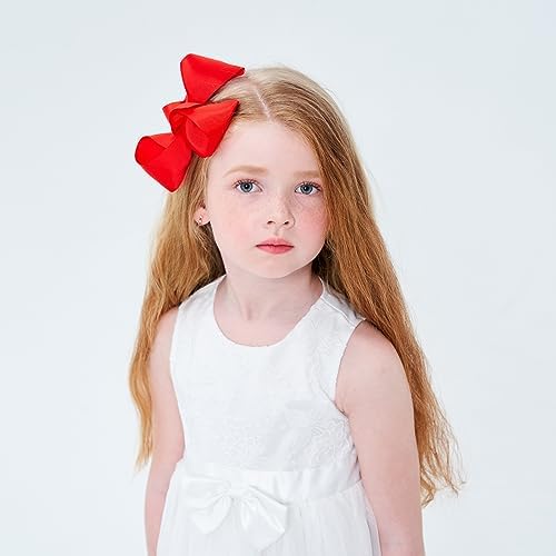 YHXX YLEN Girls Bows Hair Clip 6 Inch Big Hair Bows Clips for Little Girls - Image 2