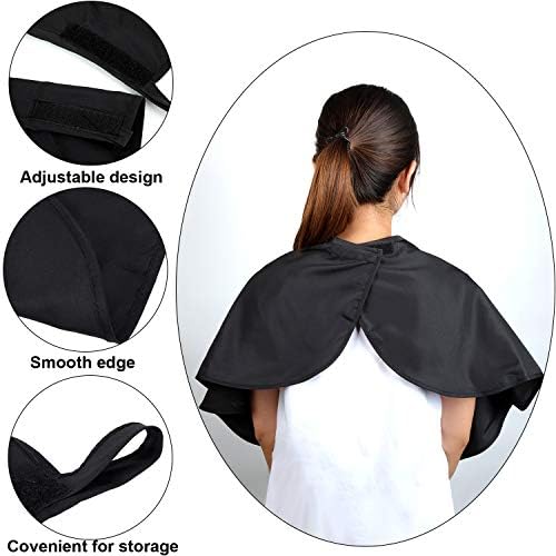 Syhood 2 Pcs Makeup Cape Shorty Waterproof Haircut Cape for Women Men - Image 4