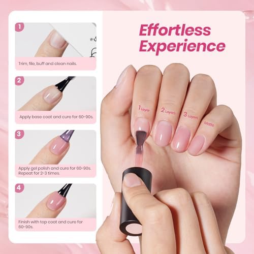 Beetles Soft Tint Nude Gel Nail Polish Set, 20 Colors Jelly Gel Polish Kit - Image 7