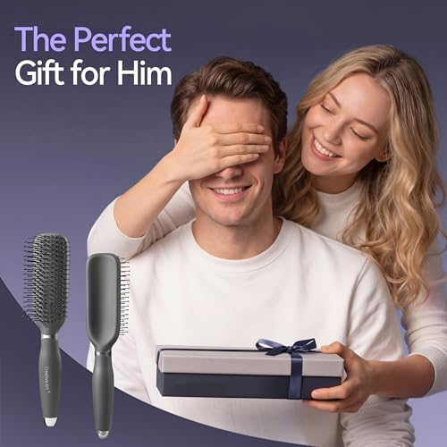 Hair Brush for Men, Detangling and Styling Hairbrush with Nylon Bristles - Image 6