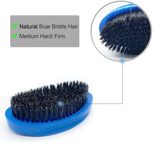 Wave Brush 360 Degree Curved for Men - Medium Hard Hair Brushes - Image 4