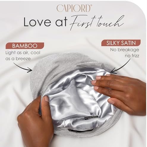 Silk Satin Hair Bonnet for Sleeping - Black Women & Men's Sleep Cap - Image 2
