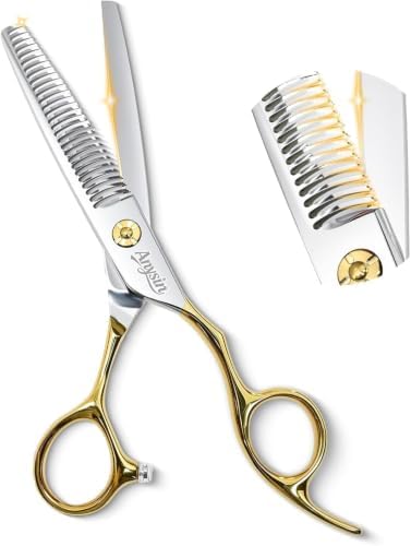Professional Hair Thinning Scissors, Texturizing Shears with Razor Sharp Teeth Blades, Premium Stainless Steel for Salon Quality, Men Women Barber Hairdressing & Gift Box by Unknown