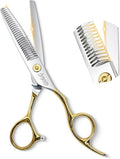 Professional Hair Thinning Scissors, Texturizing Shears with Razor Sharp Teeth Blades, Premium Stainless Steel for Salon Quality, Men Women Barber Hairdressing & Gift Box by Unknown