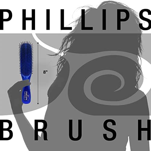 Phillips Brush Light Touch 6 Hair Brush, Full + Petite Combo, Sapphire Blue - Image 2