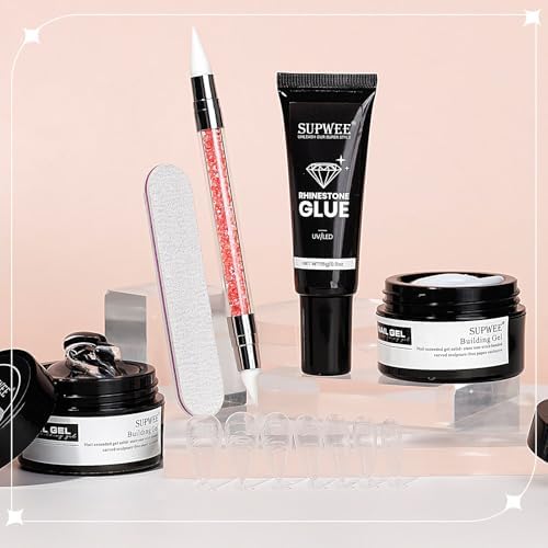 3d Nail Sculpting Gel Set: Clear White Solid Builder Gel for Nails - Image 2