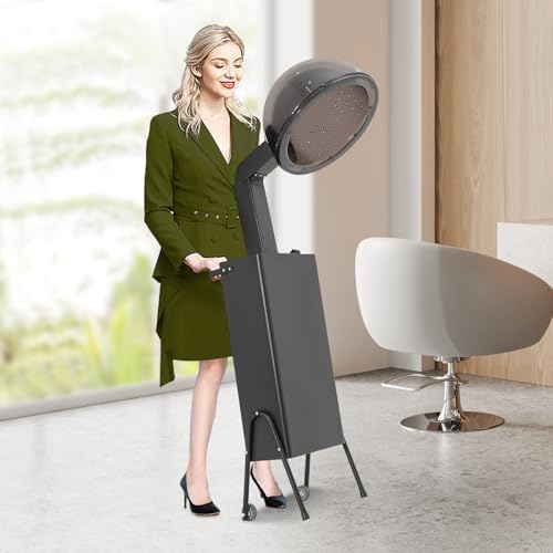 Hooded Hair Dryer, Hair Dryer Bonnet for Salon with 3-Setting Temperature Control & 60 Minute Timer, 1200W Salon Hair Dryers with Wheels for Spas, Homes - Image 2