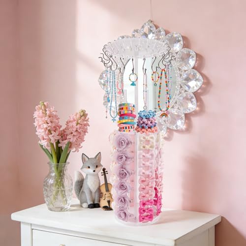 Bow Holder Bow Organizer for Girls,Baby Hair Clips Storage Stand, Rotatable Hair Accessory Organizer Rack for Baby Newborn Infant Toddler Kids (snzp-18-1) - Image 6