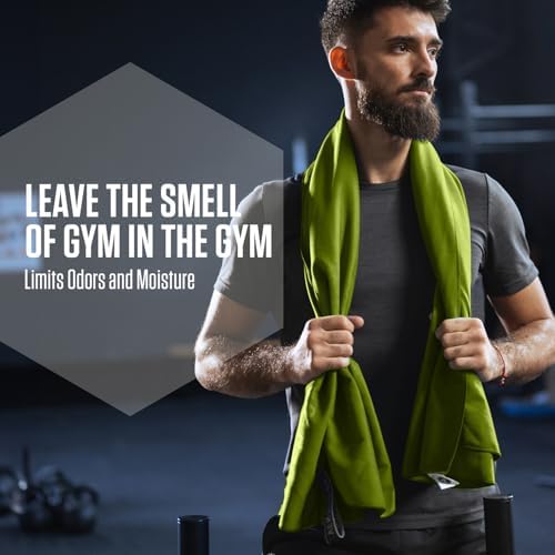VENTURE 4TH Quick Dry Microfiber Towel for Camping & Gym - Lime Medium - Image 4
