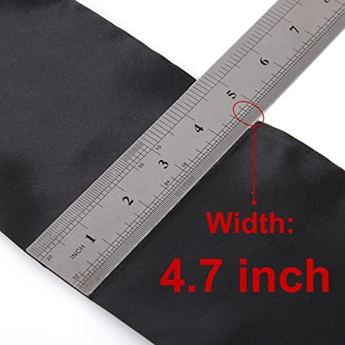 XTREND 2Pcs Satin Edge Control Scarf for Lace Wigs 58 Inch Silk Headbands Laying Scarf for Baby Hair Non Slip Hair Wrap Wigs Grip Band for Yoga, Makeup, Facial, Sport (1pc Black#+1pc Orange#) - Image 4
