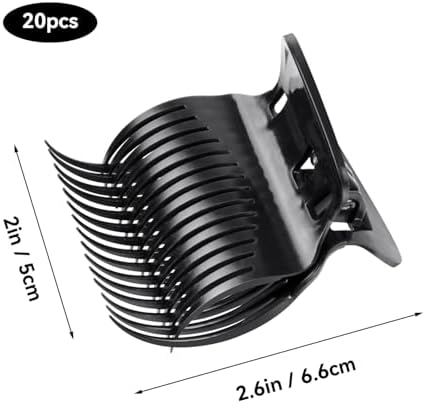 20 Pcs Hot Roller Clips for Hair, Curler Claw Clip for Women Hair Section Styling (Black, 2inch) - Image 2