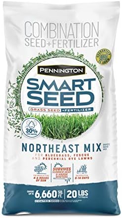 Pennington Smart Seed Northeast Mix 20lb, Grass Seeds for Lawn by Pennington