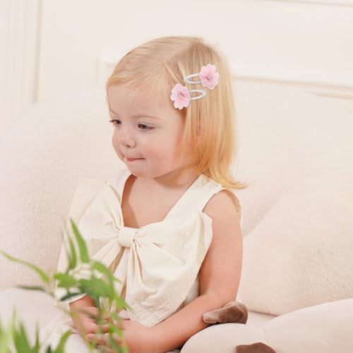 YHXX YLEN 20PCS Chiffon Flower Hair Clips Handmade Wrapped Snap Hair Clips - Image 2