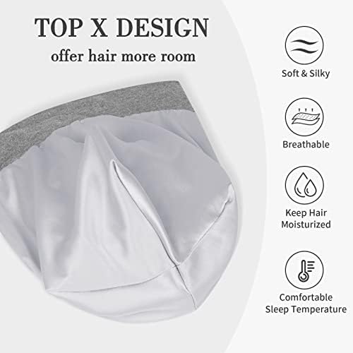 Fittia Satin Lined Sleep Bonnet, Adjustable Non-Slip Cap For Locs, Medium - Image 7