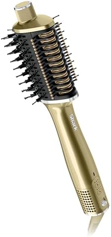 Shark Glossi 2-in-1 Blow Dryer Brush, Ceramic Comb, Liquid Gold, HT302GD by Shark