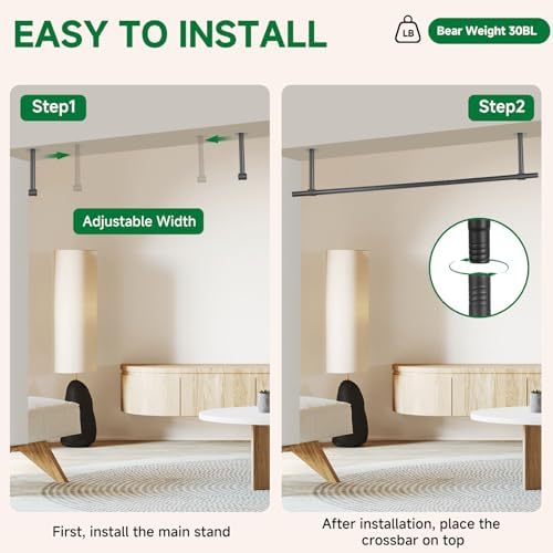 Hanging Planters Rod – Plant Hanger Indoor for Window Ceiling, Hanging Plant Shelf for Wall Planter House Plants, Plant Shelves Metal Holder Bar 47.5In (Pots, plants, chains not included) - Image 5