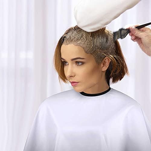 3 Pieces Makeup Capes for Clients Makeup Bibs Comb-out Beard Aprons Hair Dye Aprons Styling Shampoo Capes Hair Salon Shorty Cape Barber Short Smock for Hair Beauty Artist Accessories, 3 Colors - Image 6