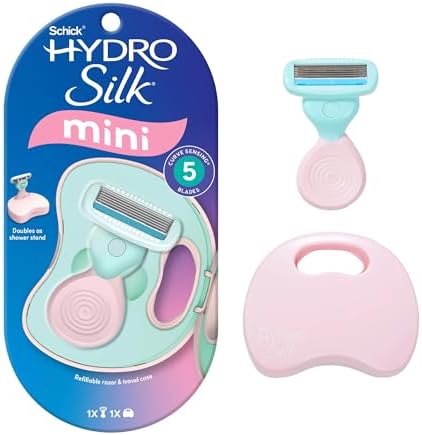 Schick Hydro Silk Mini 5 Blade Razor for Women, 1 Handle, 1 Refill & 1 Case by SchickHydroSilk
