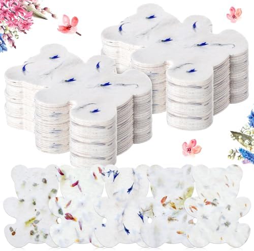 Dunzoom 50 Pcs Plantable Seed Paper Tags Wildflower,Bear by Dunzoom