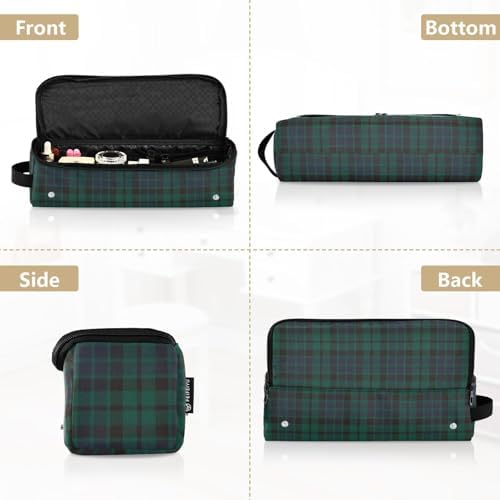 Tartan Buffalo Plaid Hair Tools Travel Bag Portable Travel Organizer Pouch with Heat Resistant Mat Carrying Case for Flat Irons Curling Iron Hair Dryer - Image 5