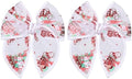 Girls Christmas Fable Bow Hair Clips 2pc 4" Red Mesh Ribbon Santa Claus Alligator Pins Shaker Bow Cheer Barrettes for Teen Toddler Kids Women Xmas Holiday Outfits Decor Accessory Gift by Miroksh