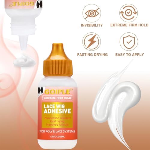 Lace Tint Mousse Wig Milk Spray for Synthetic Hair, Leave-in Conditioner Spray Conditioner ＆ Detangler Moisturizer, Wig Glue for Lace Front Wigs Strong Hold Hair Adhesive Wigs Accessory Essentials Kit - Image 6