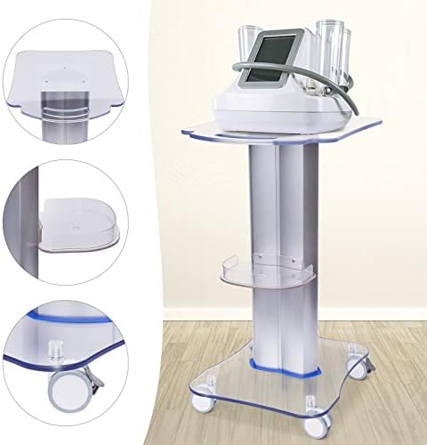 Transparent Acrylic Salon Cart, Rolling Beauty Trolley with Wheels(28.4" H) - Image 3