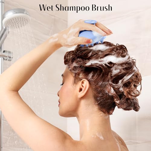 HEETA Wheat Straw Scalp Scrubber Shampoo Brush Massage Tool for Hair Growth - Image 2