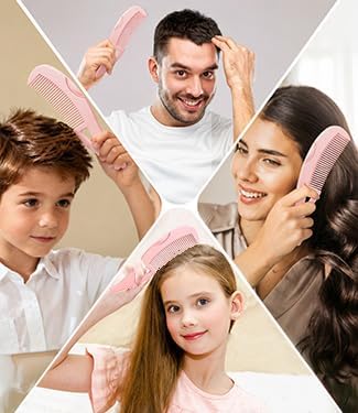 Dandruff Comb Removal 2PC Hollow Fine Tooth Scalp Detox Hair Care Tool (Pink 1PC) - Image 6