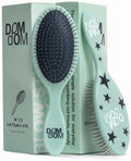Dom Dom Detangling Brush, Dry & Wet Detangler, All Hair Types, Green Stars by DomDomHair