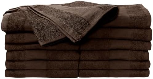 ForPro Premium Bleach Tough Salon Towels, 12ct, Chocolate, 27" L x 16" W by ForProProfessionalCollection
