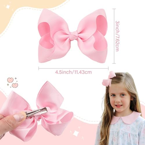 CÉLLOT 40Pcs 4.5 Inch Hair Bow for Girls Toddler Hair Accessories in Pairs - Image 2
