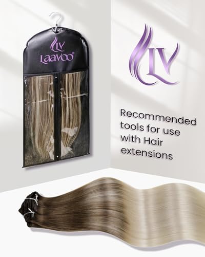 LaaVoo Human Hair Clip In Extensions, For Party Wear, 20 Inch 5Pcs 80g - Image 4