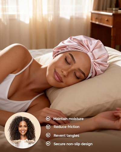 YANIBEST Breathable Soft Breeze Satin Bonnet for Sleeping,Silk Feeling Cap - Image 3