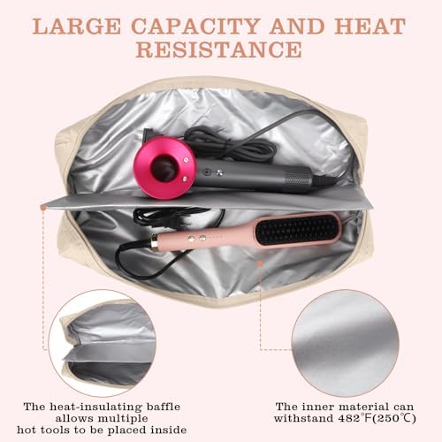Suafrnut Large Heat Resistant Hot Hair Tools Organizer Bag(17.7" x 3.9") - Image 4