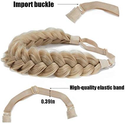 Synthetic Hair Braided Headband Classic Wide Strands Wedding Disorderly Fluffy Braids Wig Band Women Beauty Accessory - Image 3