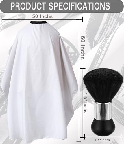 Professional Hair Cutting Cape with Neck Duster Brush, Salon Barber Cape, Hairdressing Accessories B - Image 2