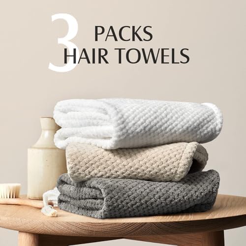 YFONG 3 Pack Large Microfiber Hair Towel Wrap for Women Long Hair, 30 x 10 - Image 6