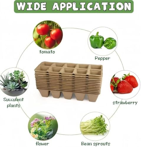 480 Cells Seed Starter Tray, 48 Pack Seed Starter Kit - Image 5