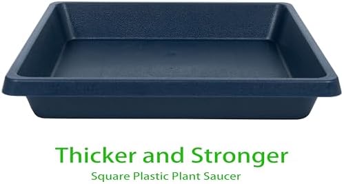 Square Plant Saucer 8 Inch 2 Pack, Saucers for Potted Plants and Water Catcher Tray, Planter Durable Plastic Trays, Plant Drip Trays and Flower Pot Saucers, Plant Saucers for Indoors and Outdoors - Image 4