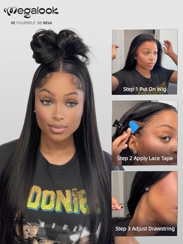 22 Inch 13x6 Lace Front Wigs Human Hair Glueless Straight - Image 4