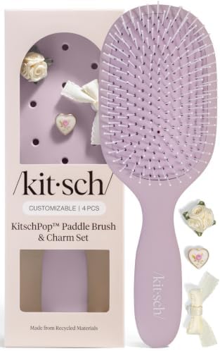 KitschPop™ Paddle Brush | Hair Brushes for Women – Soft Violet by Kitsch
