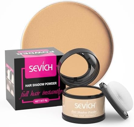 Instantly SEVICH Hairline Powder - Quick Cover Grey Hair Concealer for Thinning Hairlines, Eyebrows & Beards, Windproof & Sweatproof, Med Blonde by SEVICH