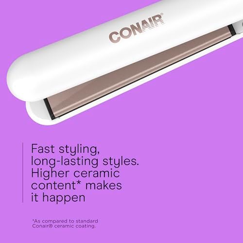 Conair Hair Straightener, Double Ceramic, 1" Extra-Long Plates - Image 3
