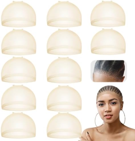 Dreamlover HD Wig Caps for Women, Seamless Wig Base, Beige, 12 Pieces by Dreamlover